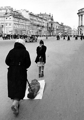 In blockaded Leningrad children were dying from starvation
